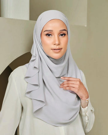 Plain Crinkle Chiffon Hijab