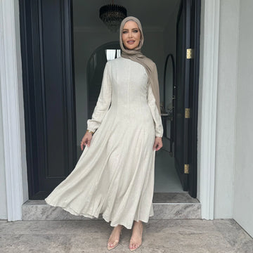 Elegant Slim-Fit Solid Abaya for Eid 2025