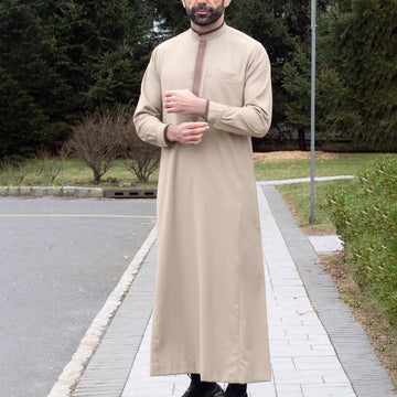 Luxury Embroidered Men's Muslim Robe