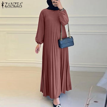 Elegant 2025 ZANZEA Islamic Abaya Dress