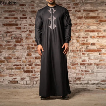 Men's Embroidered Muslim Jubba Thobe