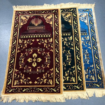 Soft Jasmine Embossed Travel Prayer Rug