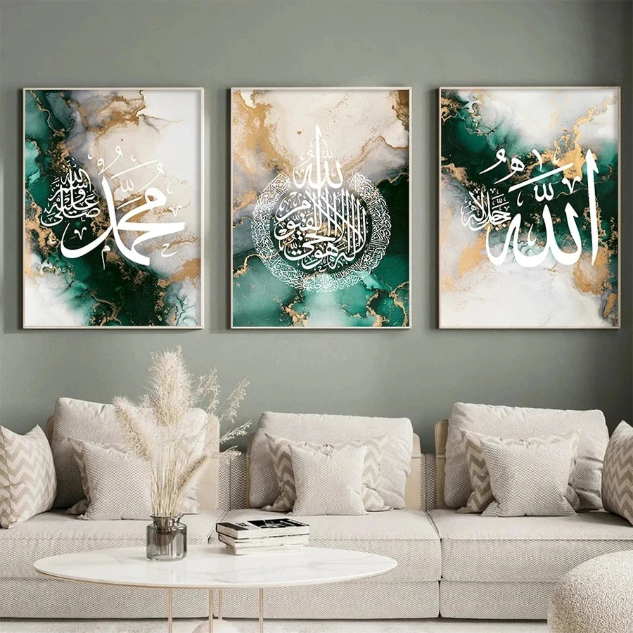 Triptych Quran Calligraphy Diamond Art