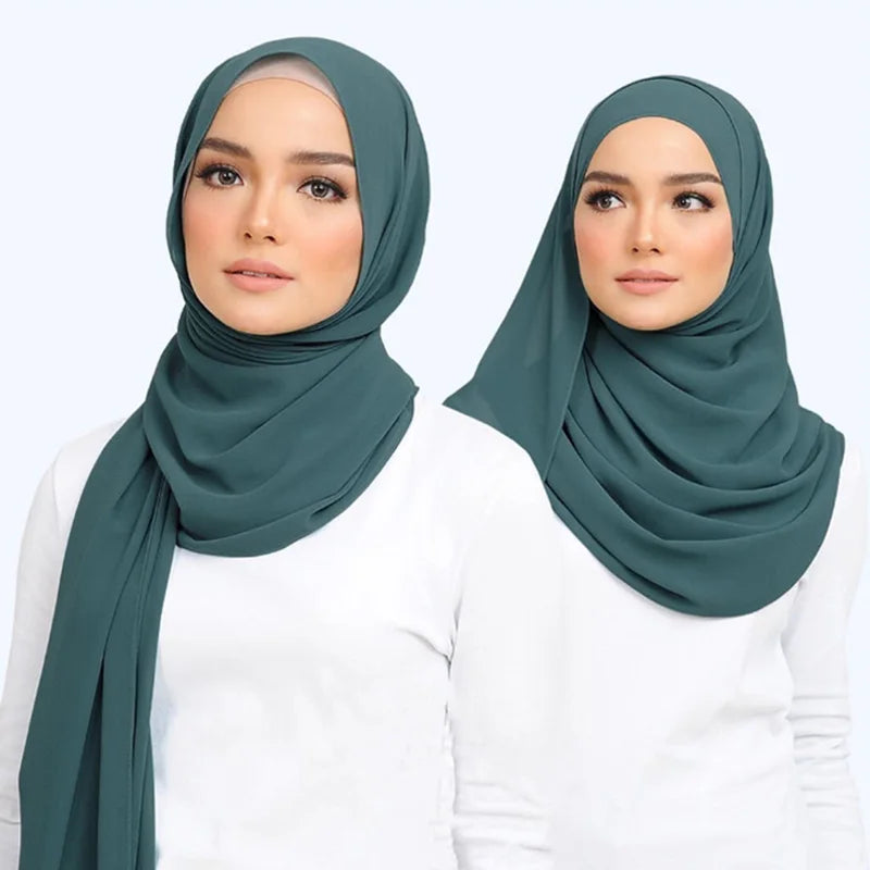 Elegant Muslim Chiffon Hijab Scarf