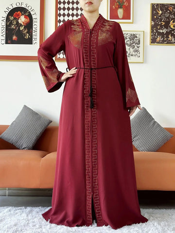 Elegant Chiffon Open Abaya with Zipper